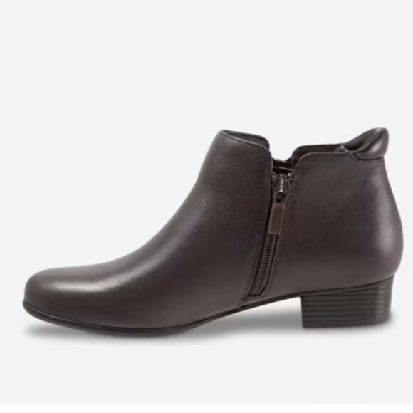Trotters NWOT SZ 7.5N Major Brown Ankle Comfort Boot Essential Minimalist Modern - Picture 4 of 12